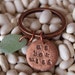 Handstamped Copper Keyring As You Wish