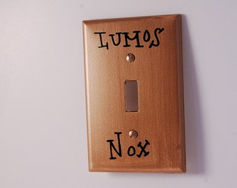 Lumos- Nox Light Switch Plate (Harry Potter Inspired)
