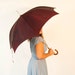 Late Victorian early Edwardian Silk Parasol Umbrella // PK Polan Katz Parasol with Wood Handle Industrial Steam Punk