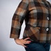 Sale // WWII Era Brown and Charcoal 49er jacket M // Pendleton Style Rockabilly vlv