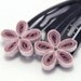 Pink Flower Paper Quilled Hairclips