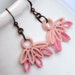 CIJ 50% OFF Pink Lotus Earrings Ballerina Earrings Unique Handmade by Paper Quilling CLEARANCE