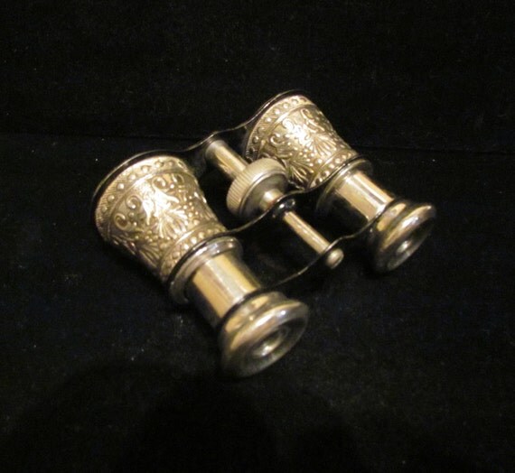 Vintage Opera Glasses Antique Binoculars Embossed Opera