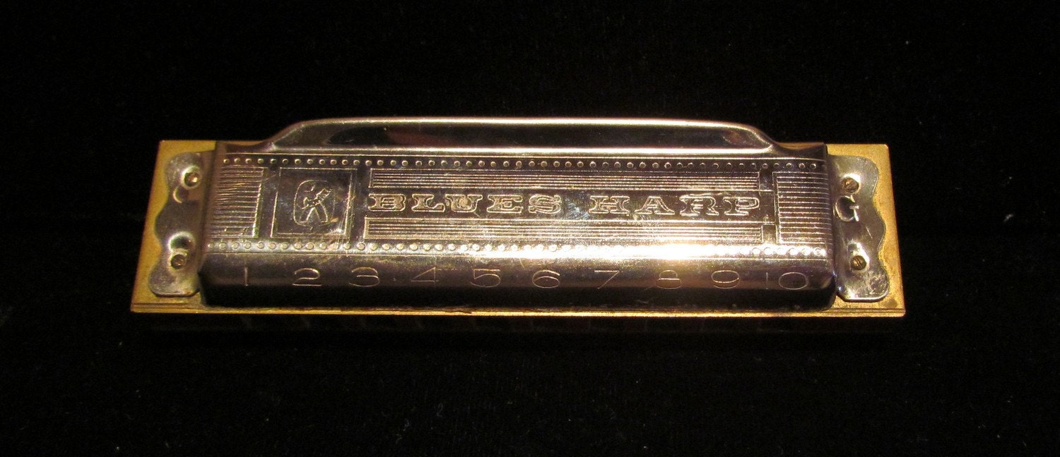 Vintage 1930's Harmonica In The Key Of G M. Hohner Blues