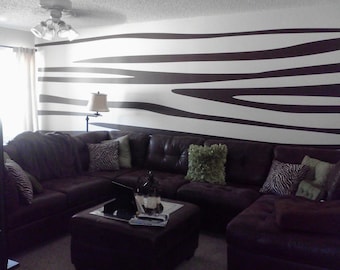 Zebra Print Wall Decals - Large pkg.