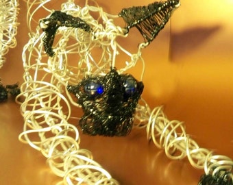 Life Size Abstract Wire Cat Sculpture MADE TO ORDER