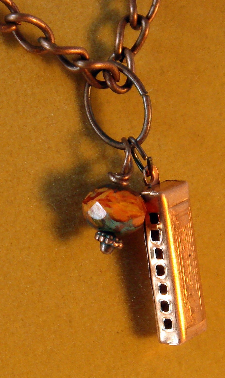 Harmonica NecklaceSing Music Retro Rocker Musical Instrument