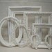 Romantic French Victorian Cottage Picture Frames - 7 Creamy White