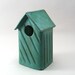 Bird House-Hand Built- Ceramic Bird House-Bird-Garden Decor-Garden Art-Home and Garden-Pottery Bird House-Turquoise-Ready to Ship