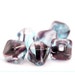 Czech Hurricane Glass Bicone Beads - Multi Blue Aquamarine / Purple Amethyst (6mm) x 6