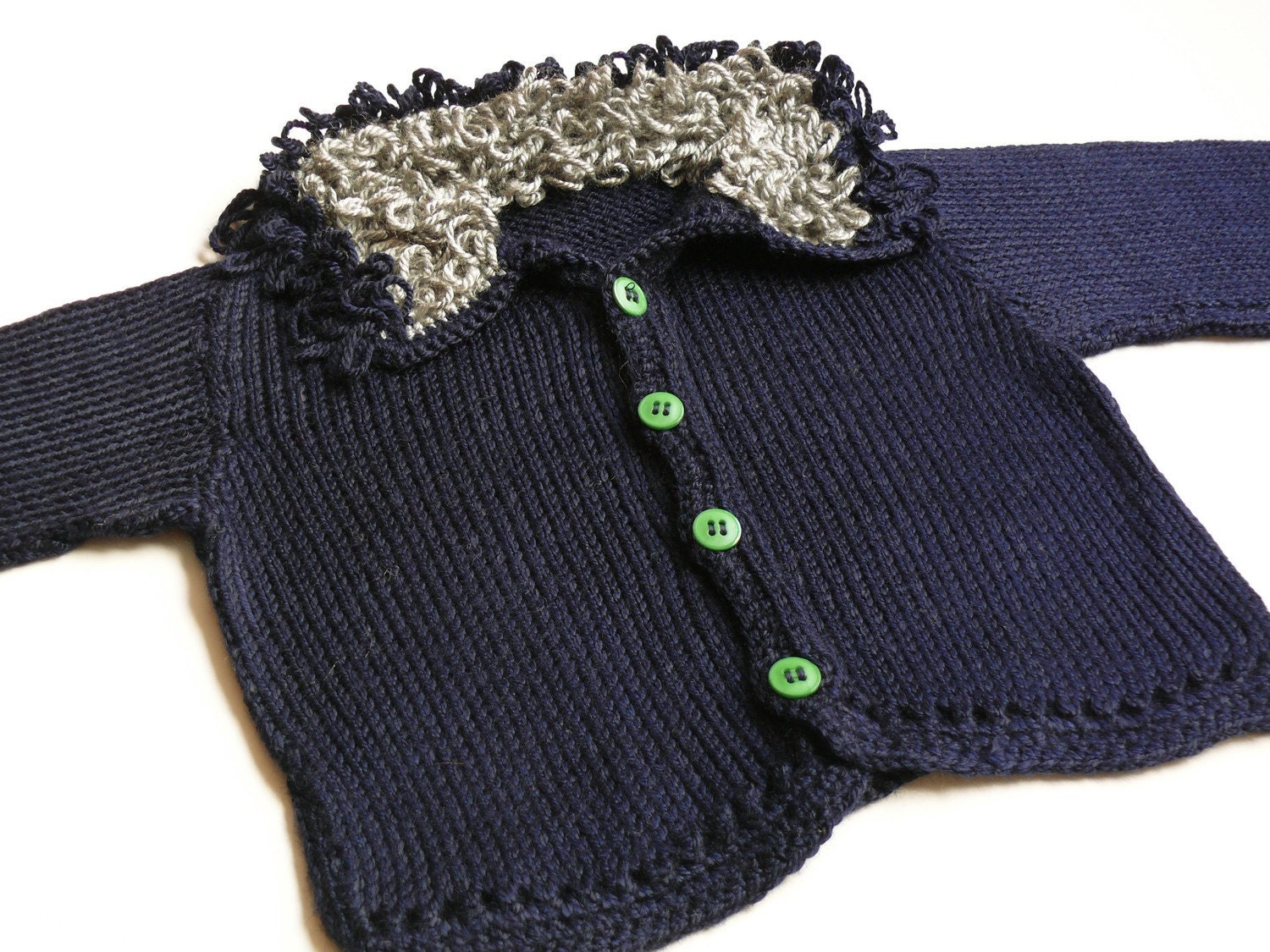 Navy blue unique baby boy sweater