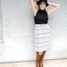 Mod Mini Dress - Vintage 60s/70s Black/White Geometric Mini/Midi GoGo Dress w Jacket/Belt/Chunky Gold Buckle - large L - Size 9/10 11/12