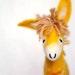 SPECIAL ORDER for bettytextiles. Julian - Donkey with felt legs. Art Toy . Marionette. Puppet. Felted, Stuffed Waldorf Toy.