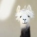 Debora - Felt Llama, Art Marionette Puppet Handmade Stuffed Toy. Alpaca. brown cream white neutral. RESERVED for Heidi Engel