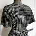 1980s Black and White Geometric Print Dress