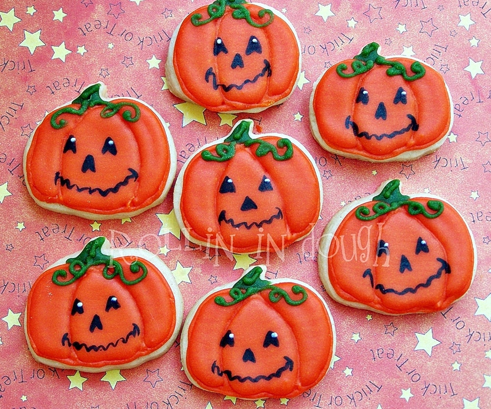 Halloween Cookies Jackolantern Mini Cookies 2 Dozen
