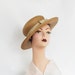 Vintage 1970s hat, straw picture hat