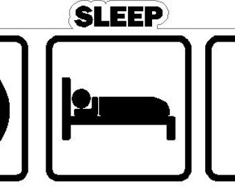 Eat Sleep Run Car Decal Window Laptop Running Sticker