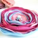 WINTER SALE 40% off Fabric Flower brooch, Fabric brooch, Pink Rose, Fuchsia, Blue Fabric Flower, ready to ship, Free shipping