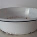 vintage White Enamelware Wash Bowl - extra large size