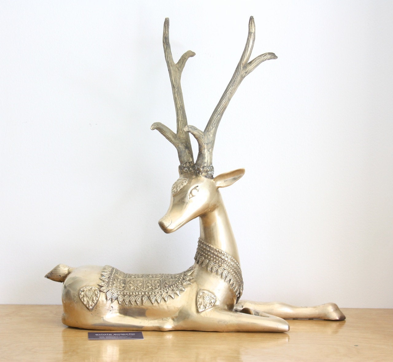 Extra Large Vintage Brass Deer