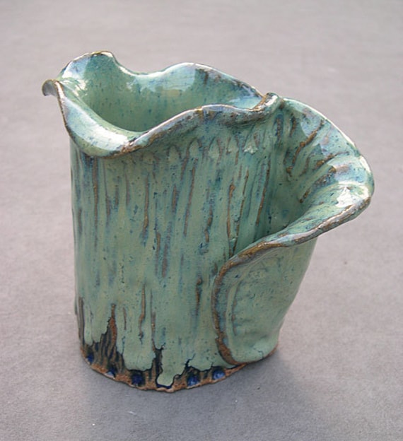 Items similar to hand built pottery vase one of a kind on Etsy