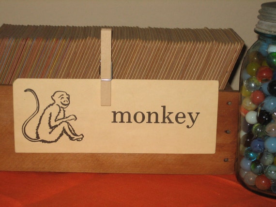 luminous definition flashcard monkey cartoon