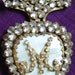 SALE Ex voto sacred heart religious reliquary Ave Maria locket