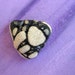 A special Beach rock Pebble Stone with tar - FREE SHIPPING