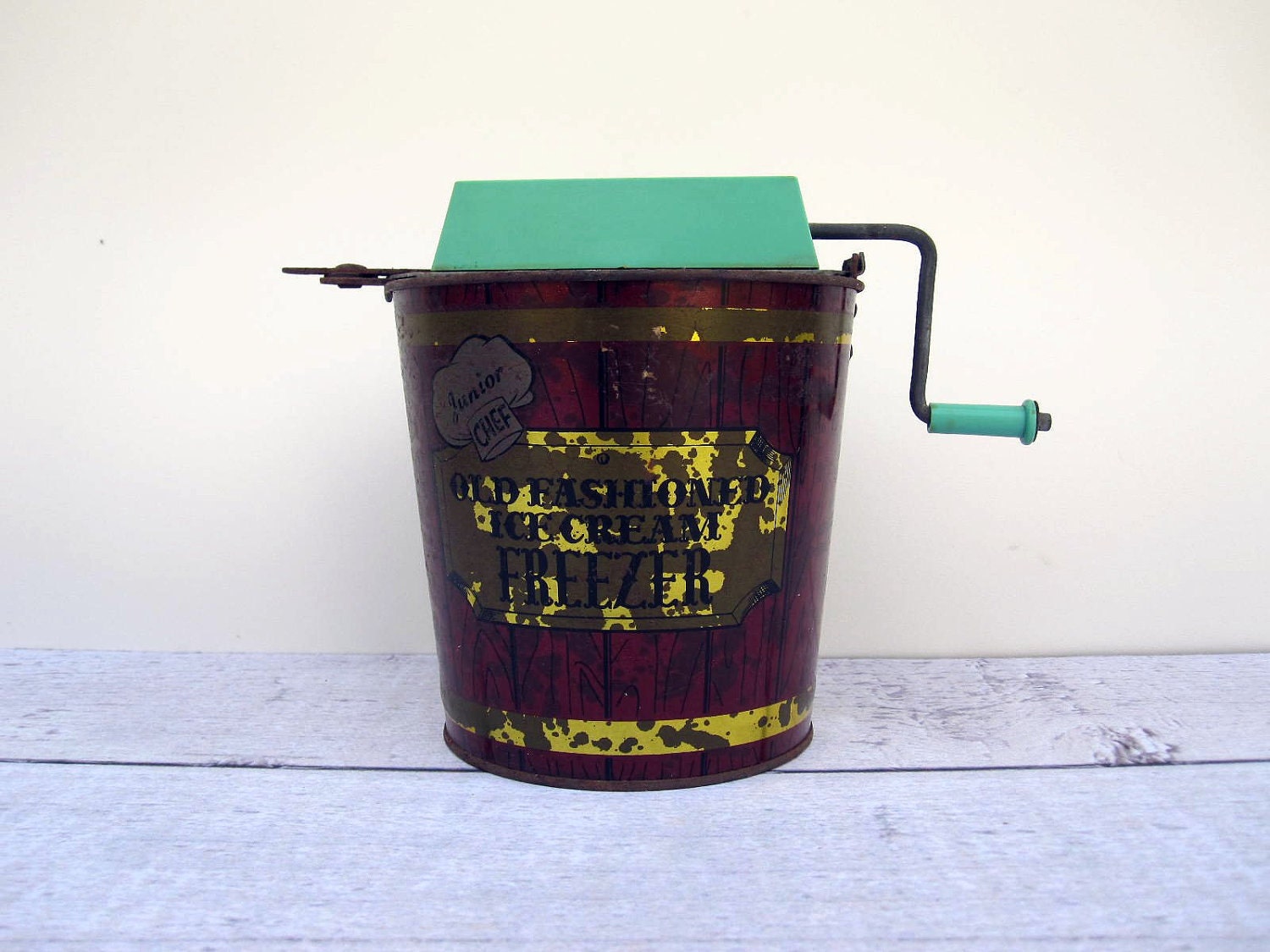Vintage Toy Ice Cream Maker Hand Crank Ice by LoveButlerVintage