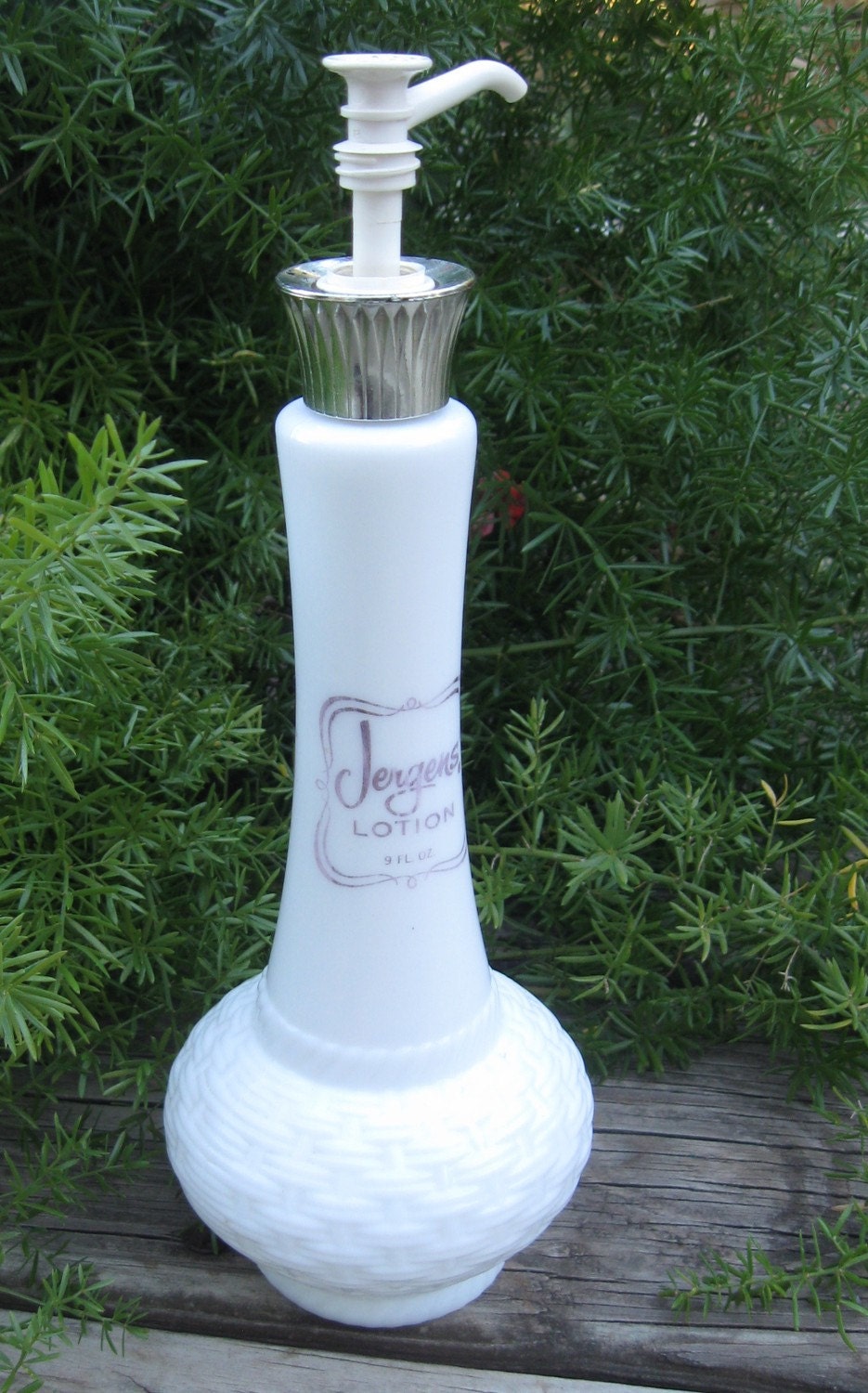 VINTAGE JERGENS LOTION BOTTLE by ThePassionateFlea on Etsy
