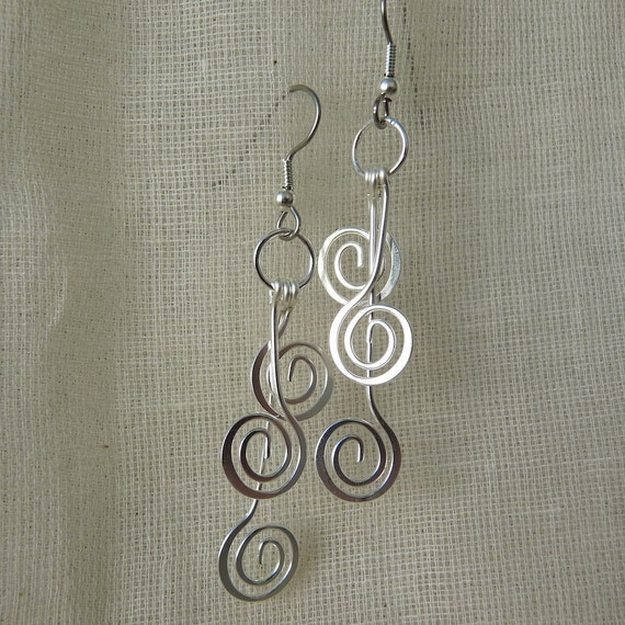 Silver Swirls Earrings