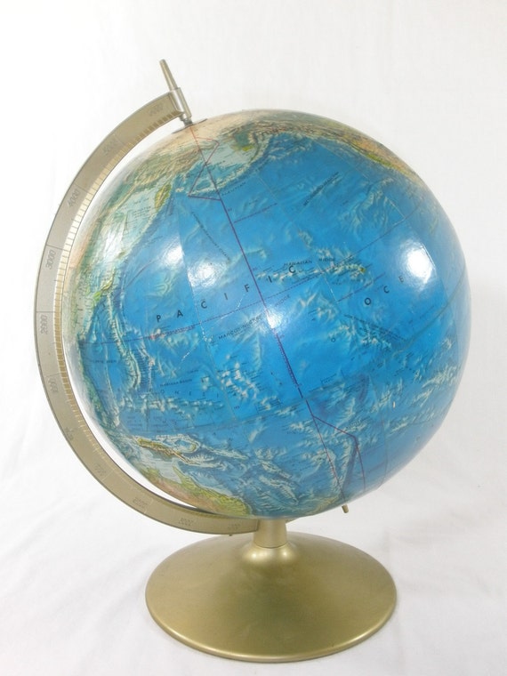 Vintage Rand Mcnally World Potrait 12 Globe