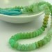 Stunning green peruvian opal faceted rondelles 6.5-7mm set of 6