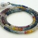 SALE Pretty multi color sapphire faceted rondelle beads 2.5mm 1/4 strand