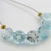 Stunning aquamarine ring cut briolette beads 6mm set of 6