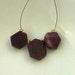 Rough ruby natural form hexagon briolette beads 10-11mm