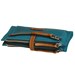 Handmade Women's leather Wallet in turqouise ,named Helios MADE TO ORDER