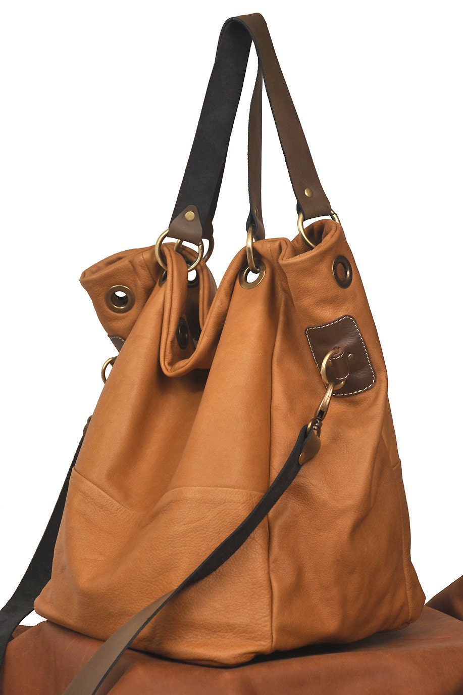 Handmade leather handbag named Santorini in by iyiamihandbags