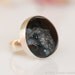 Black Druzy Agate Sterling Silver Ring