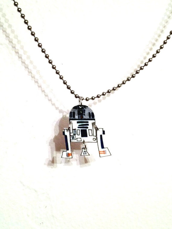 Star Wars R2D2 charm necklace by LeaseAPenny on Etsy