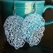 Silver filigree earrings leaf dangle