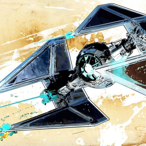 Star Wars TIE FIGHTER Fine Art style fan by MediaGraffitiStudio