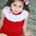 Girls Eyelette lace Ruffle Tank Cherry Pie