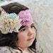 Girls Flower and vintage lace Headband In The Country