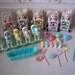 Reserved for Crystal Vintage Tyco Drink and Wet Blonde Quint dolls with strollers, rocking horses and other accessories, 1990