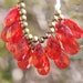 red anthropologie inspired bib statement necklace
