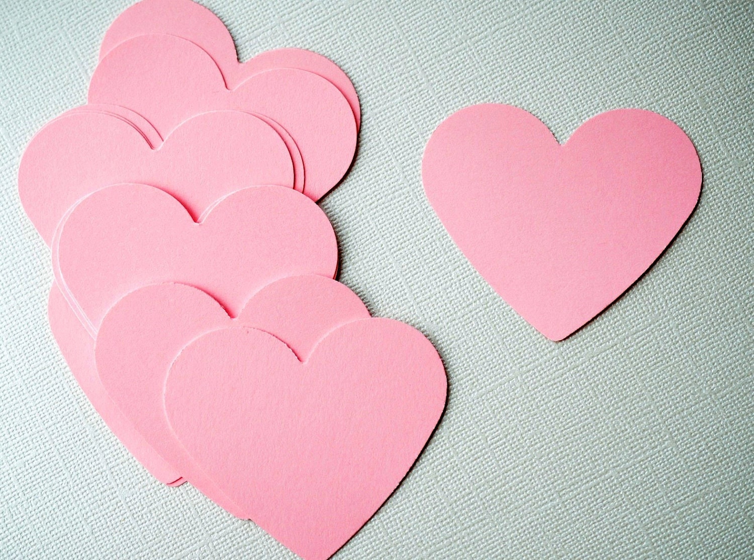 Die Cut Hearts 20 Large Paper Heart Pink Paper Heart from ...