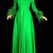 New Year COUPON SALE - Lillie Rubin Green Feather Evening Dress
