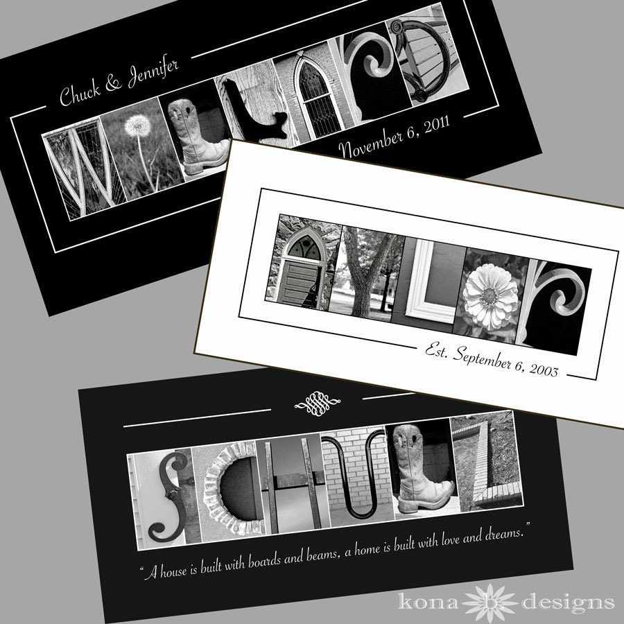 Alphabet Photography For Sale Alphabet Photography - SALE- Buy Five and SAVE - Name Frame Print - 10x20 Unframed